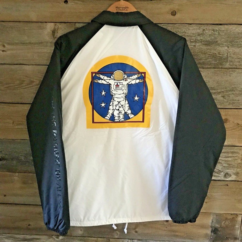 Vans X Nasa Black White Men's M Medium Jacket Torrey MTE Padded Space Voyager